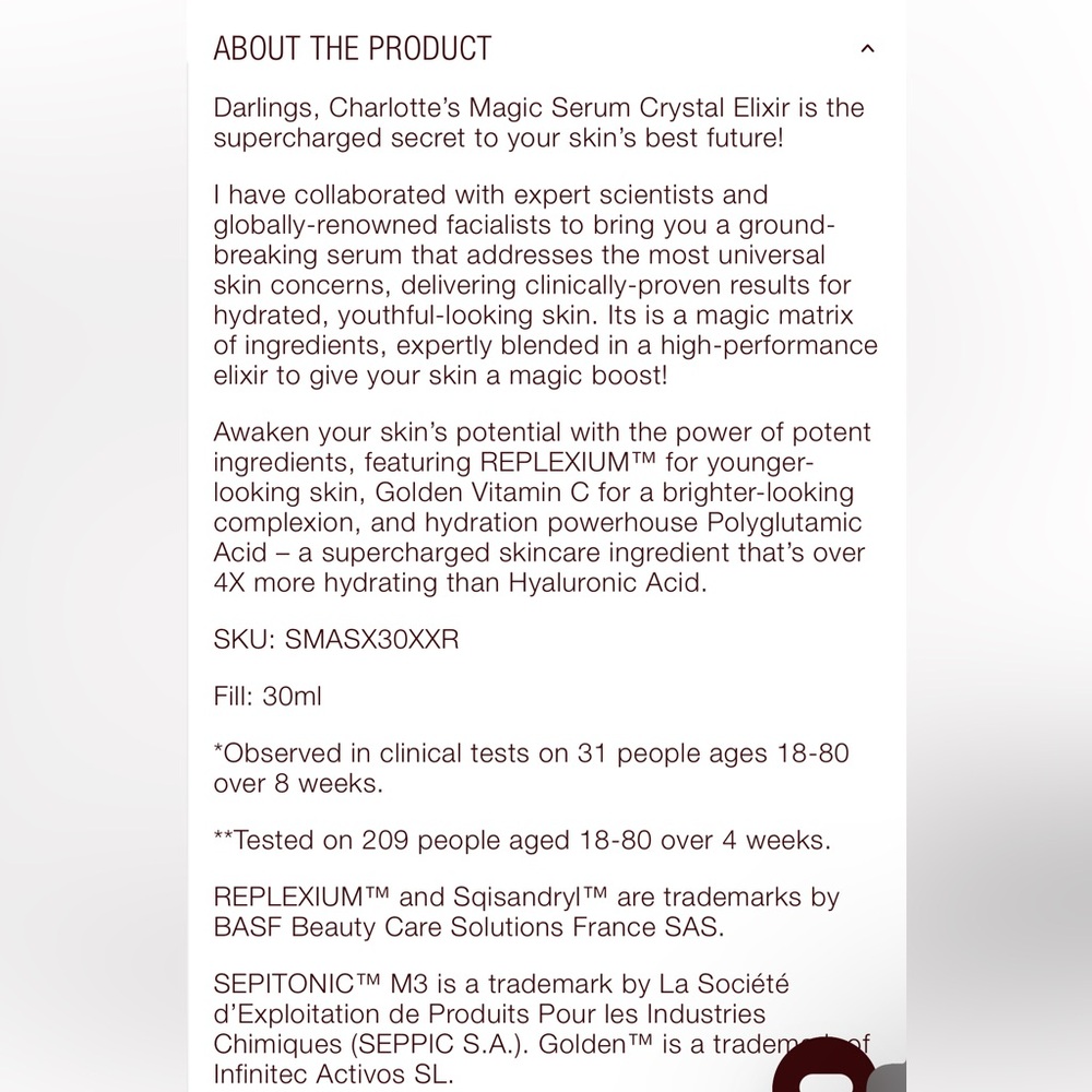 CHARLOTTE'S MAGIC SERUM CRYSTAL ELIXIR (1oz) - Picture 7 of 9